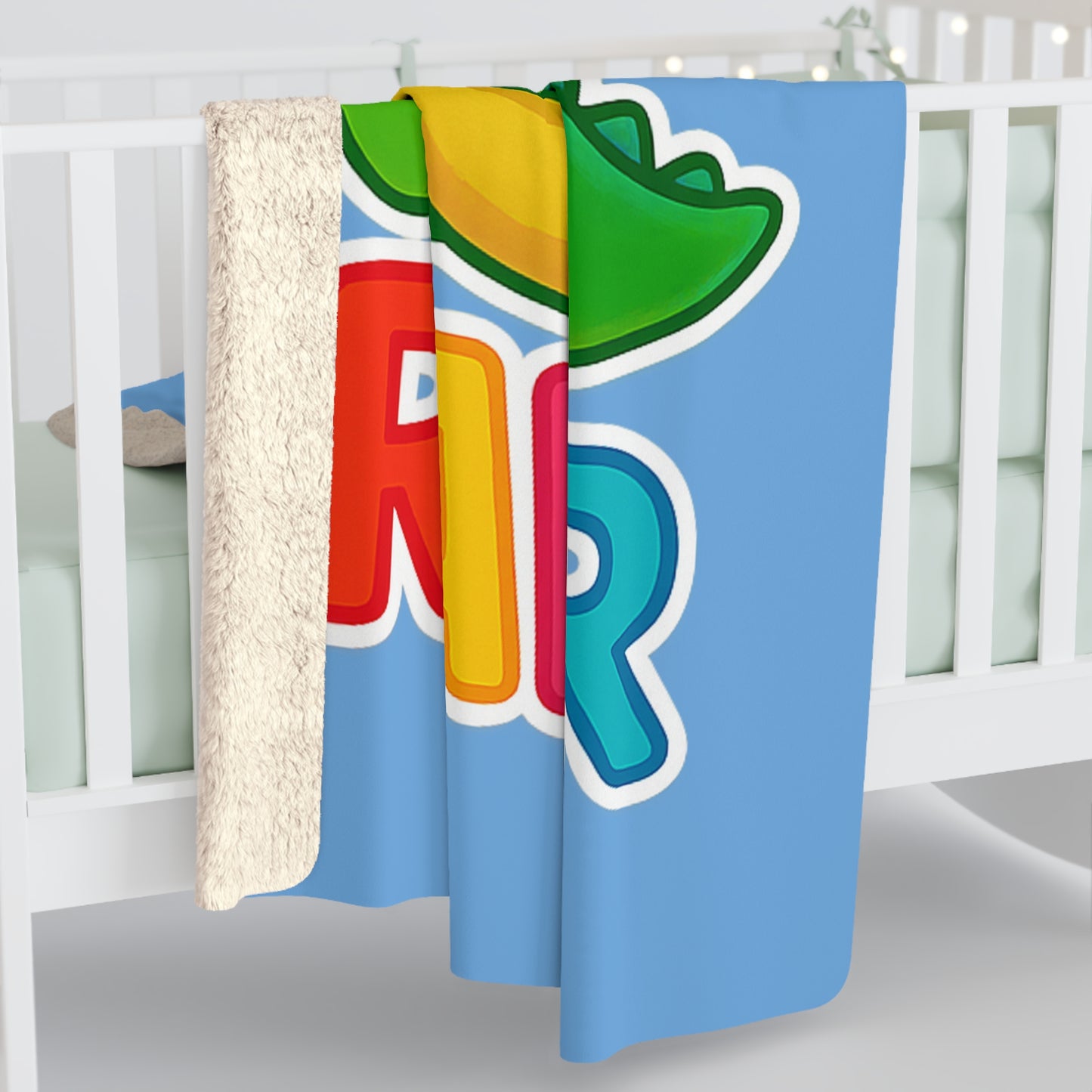 TINY DINY RAWR - BLANKET BLUE