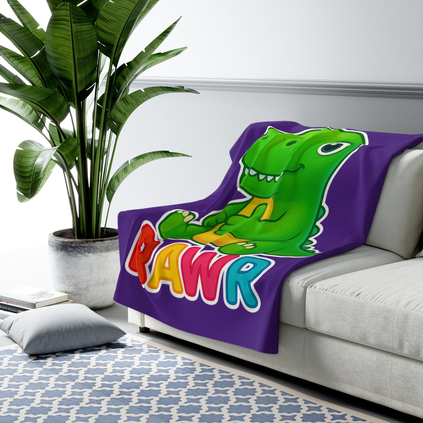 TINY DINY RAWR - BLANKET PURPLE
