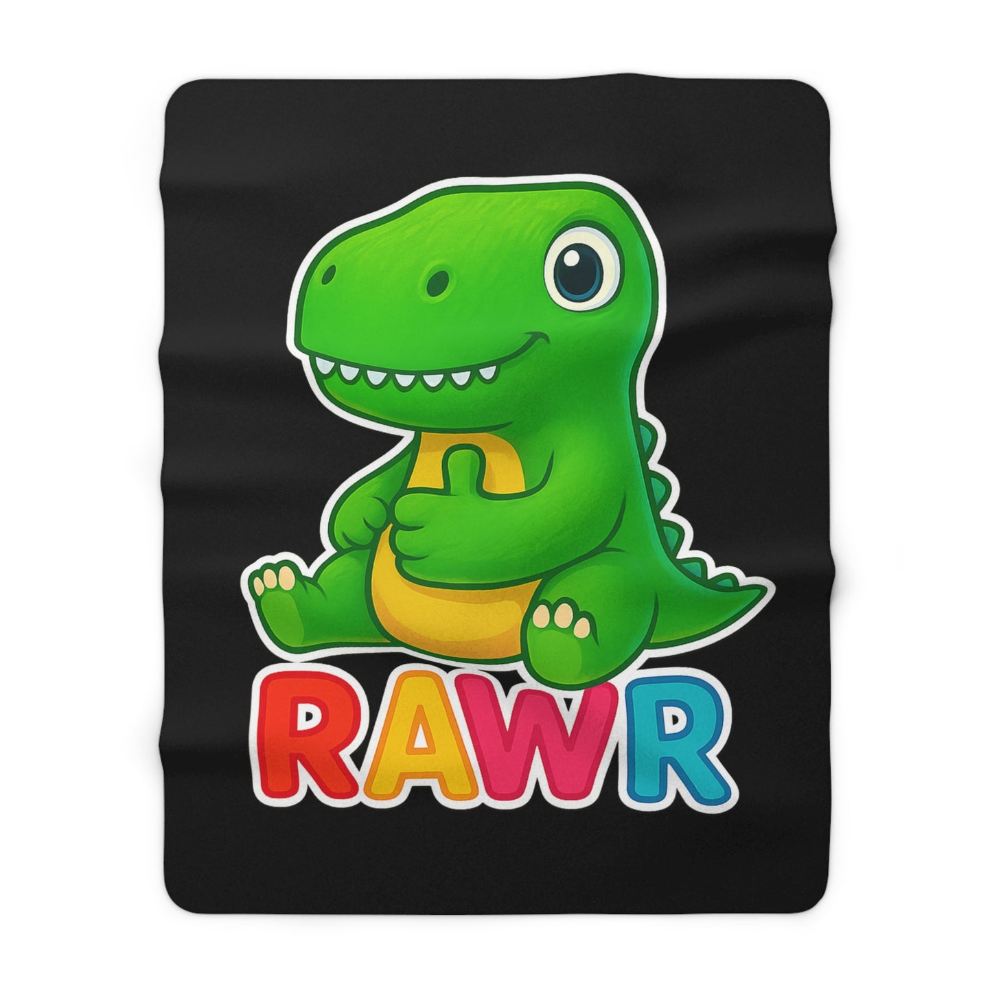 TINY DINY RAWR - BLANKET BLACK