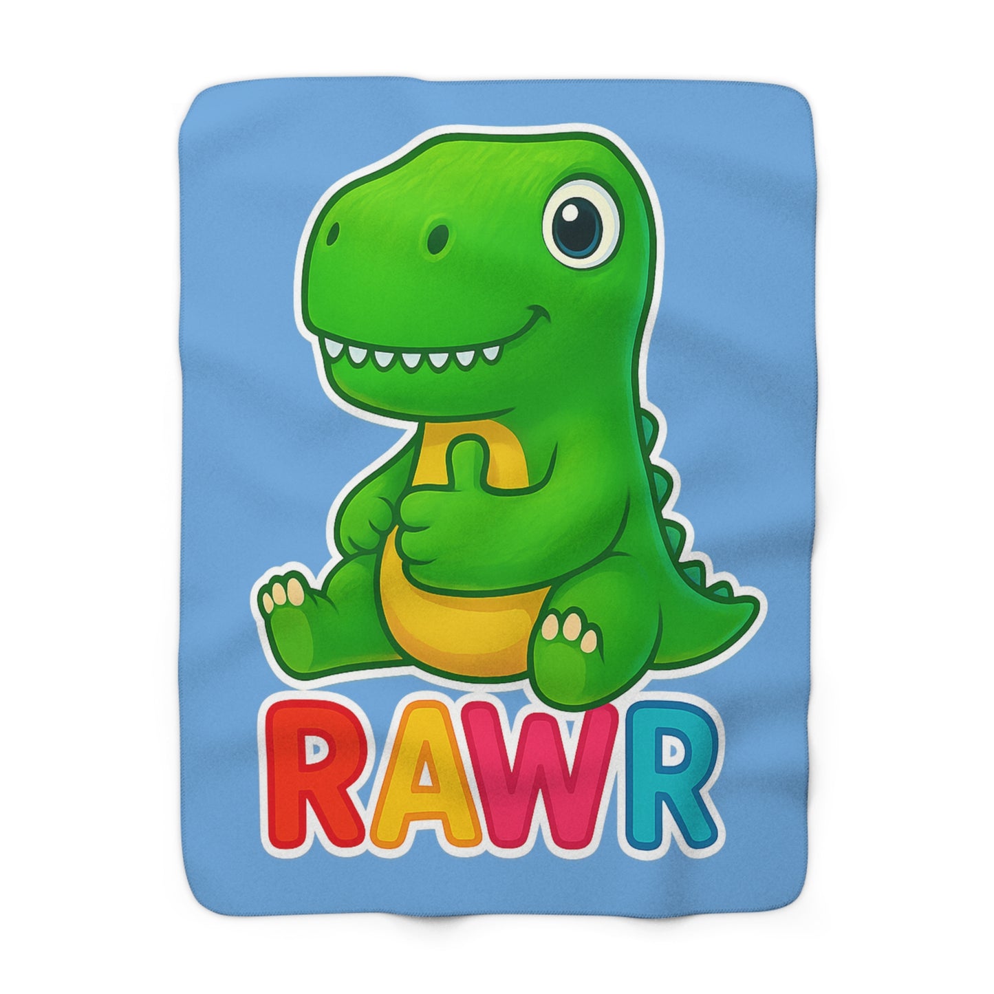 TINY DINY RAWR - BLANKET BLUE