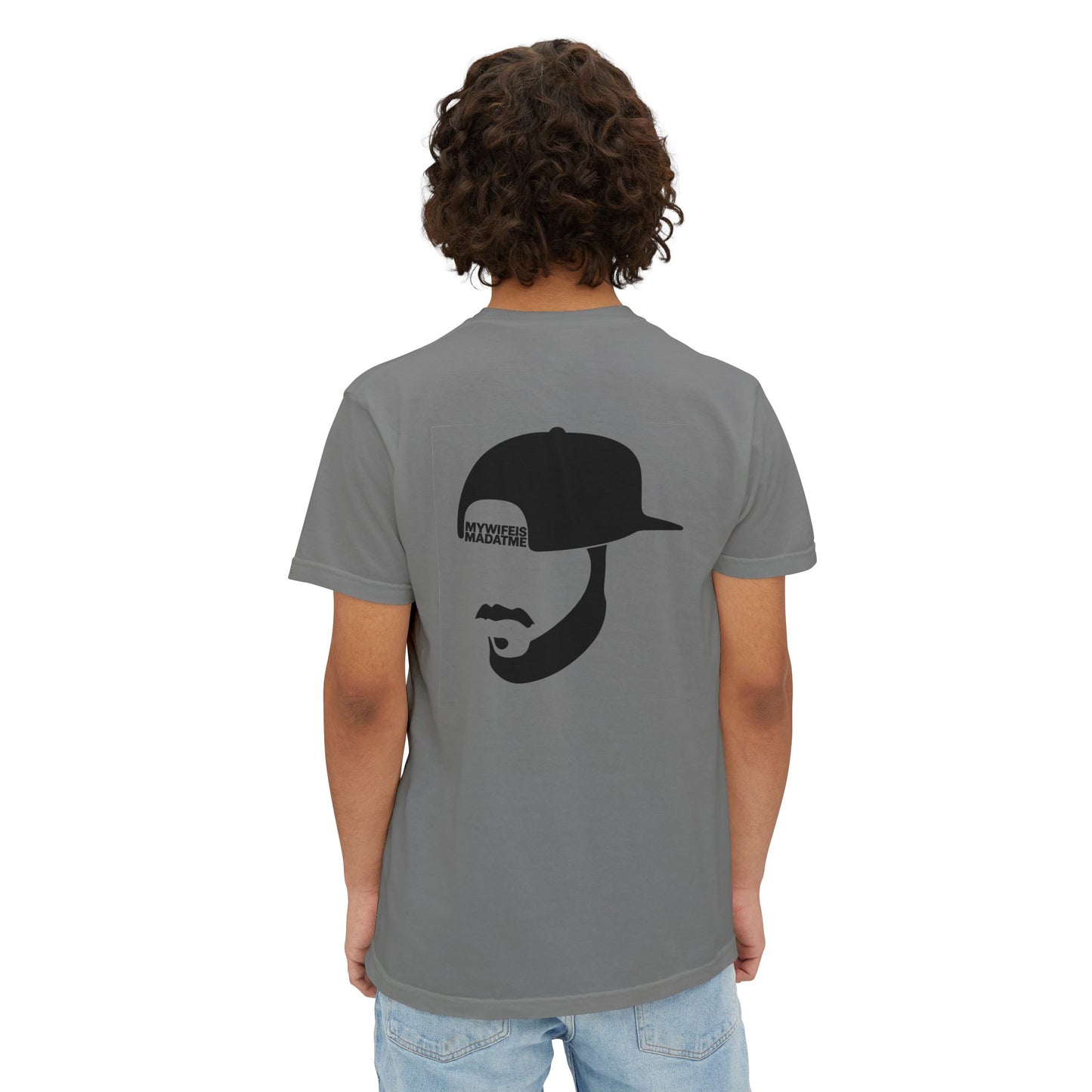 "WIFEY HAT LOGO" - POCKET T (FRONT/BACK)