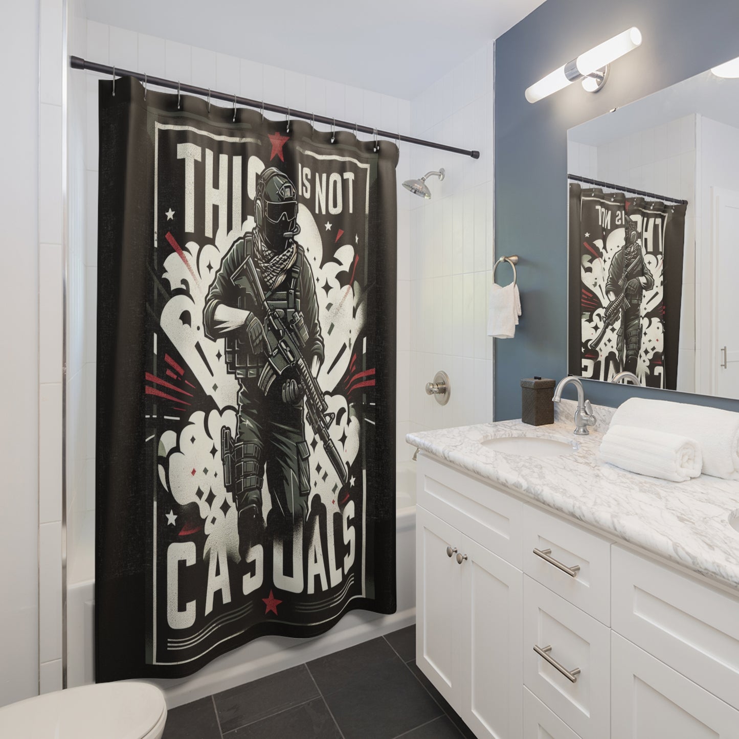 THIS IS NOT CASUALS - SHOWER CURTAIN