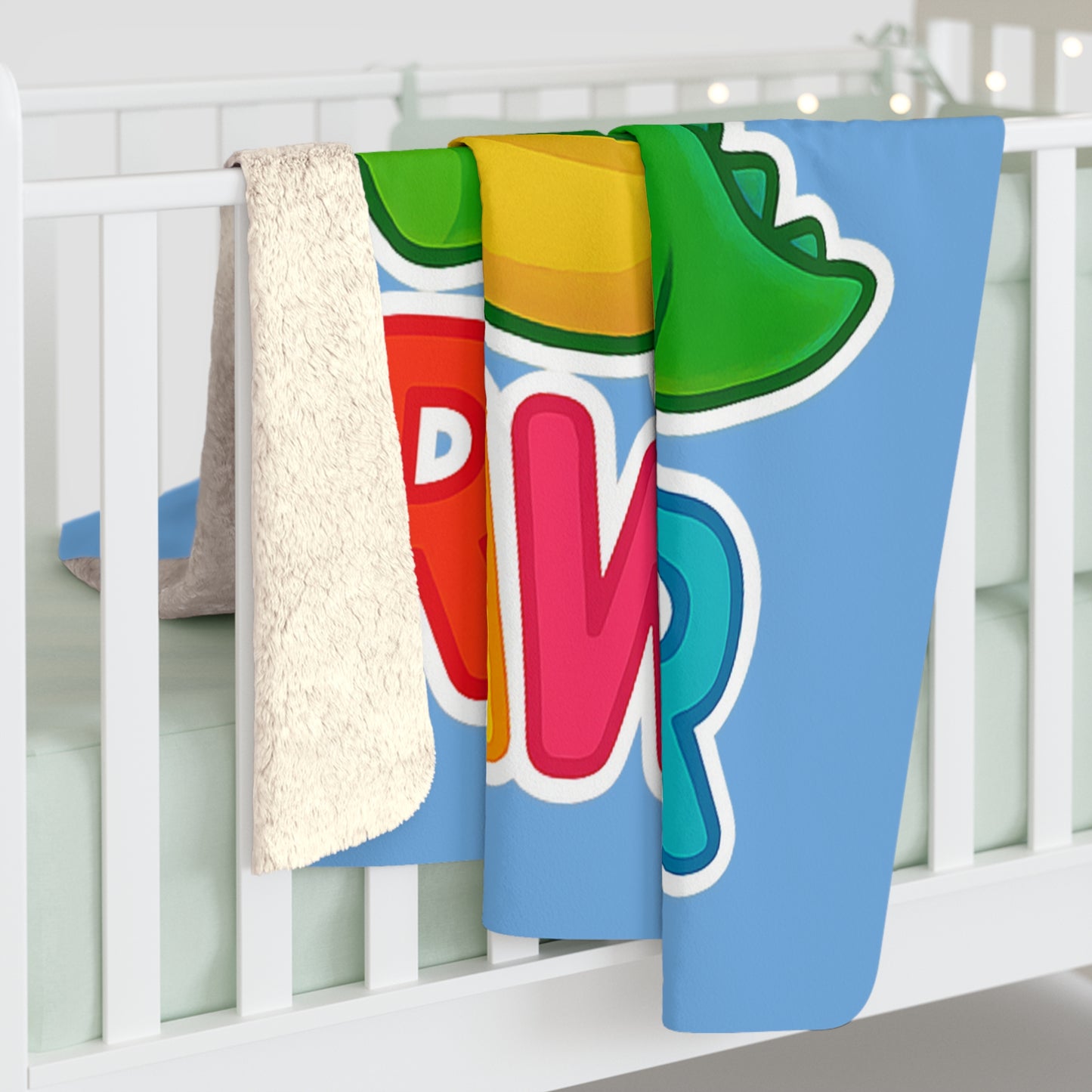 TINY DINY RAWR - BLANKET BLUE