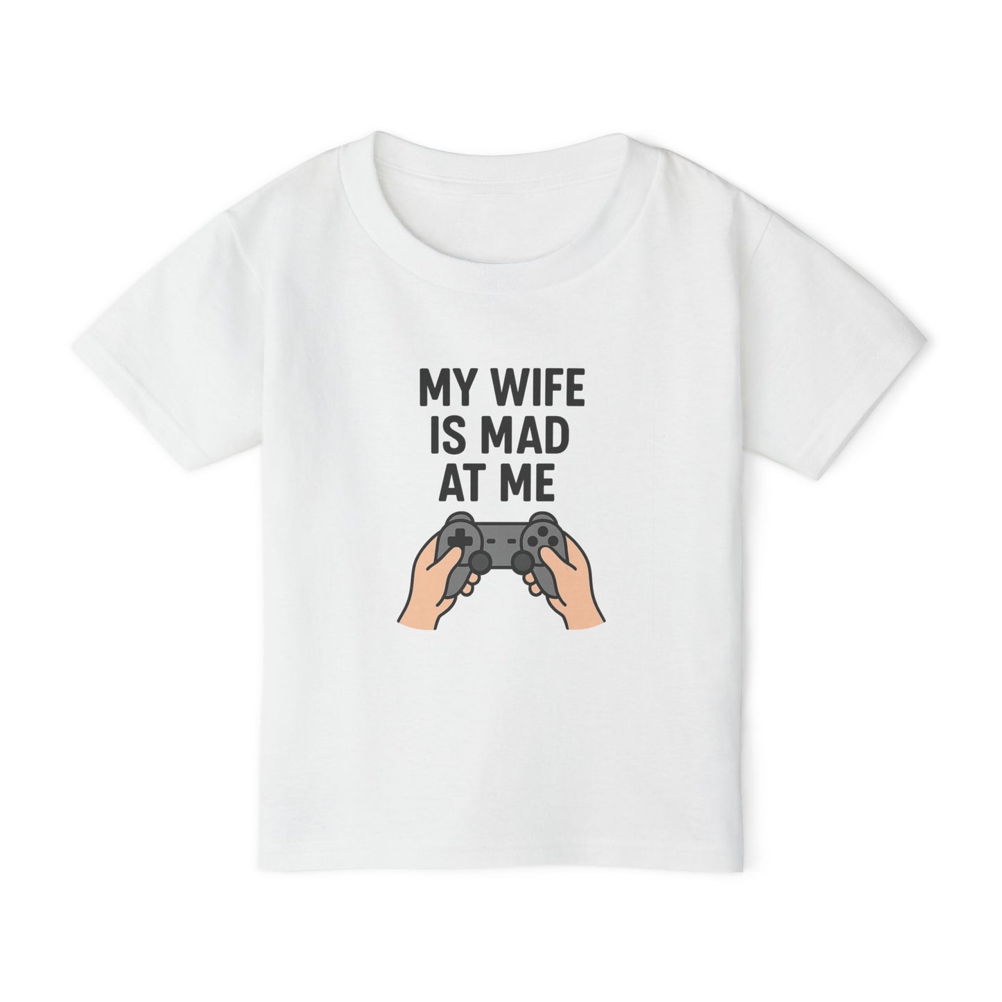 Funny Kids' T-Shirt - 'My Wife is Mad at Me' Toddler Tee, Humorous Gift, Birthday, Playdate, Gaming Shirt, Casual Wear