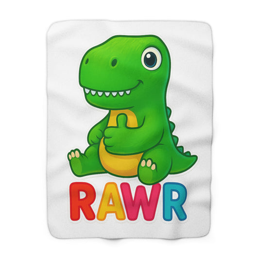 TINY DINY RAWR - BLANKET WHITE