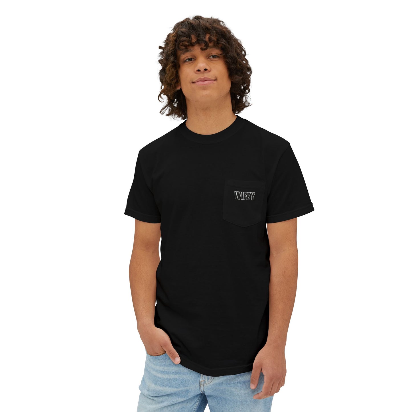 "DOWNED HIM... ALMOST" - POCKET T (FRONT/BACK)