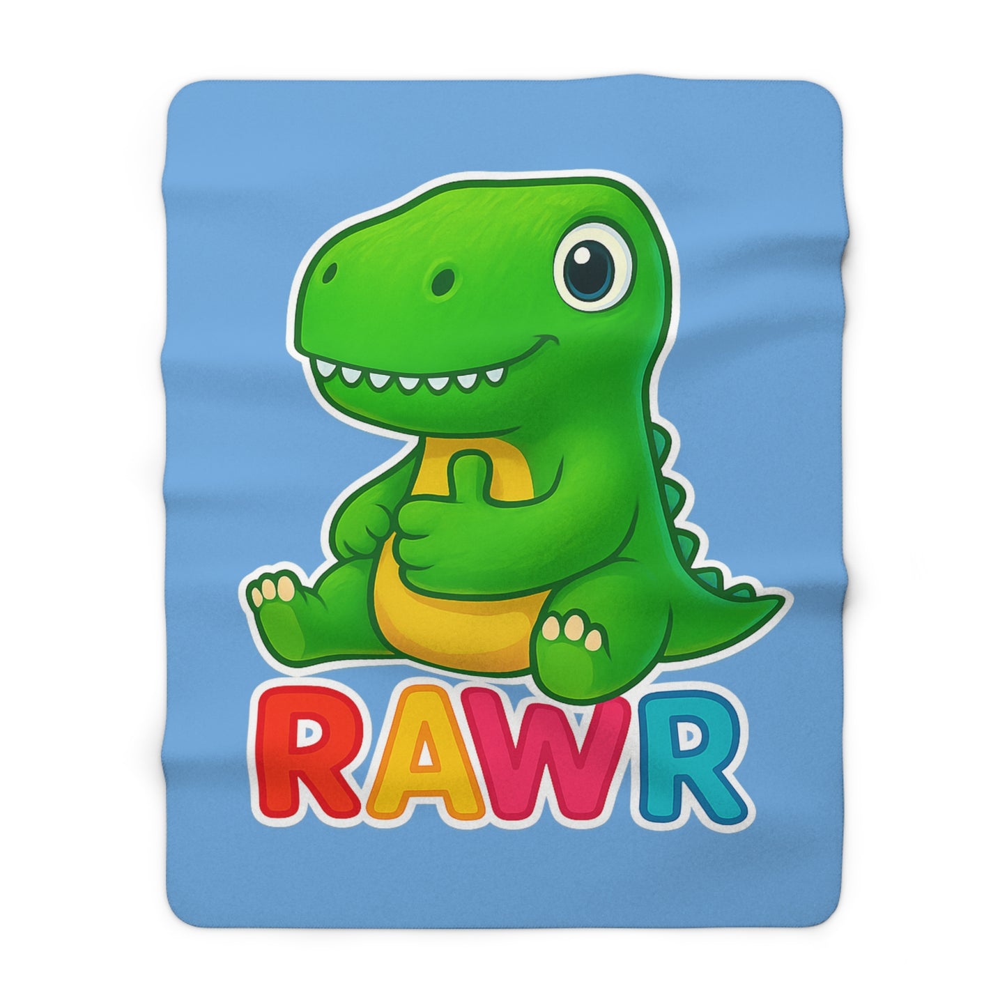 TINY DINY RAWR - BLANKET BLUE