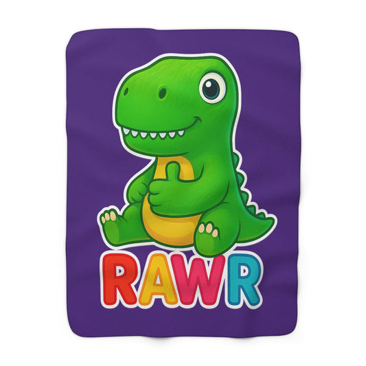 TINY DINY RAWR - BLANKET PURPLE