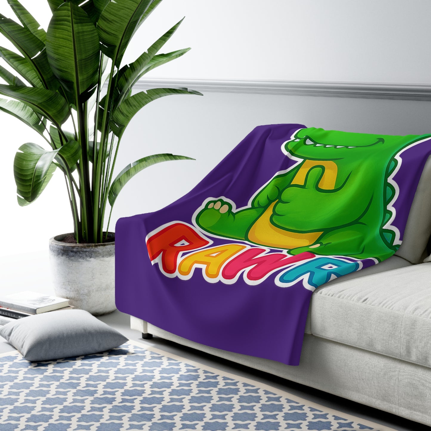 TINY DINY RAWR - BLANKET PURPLE