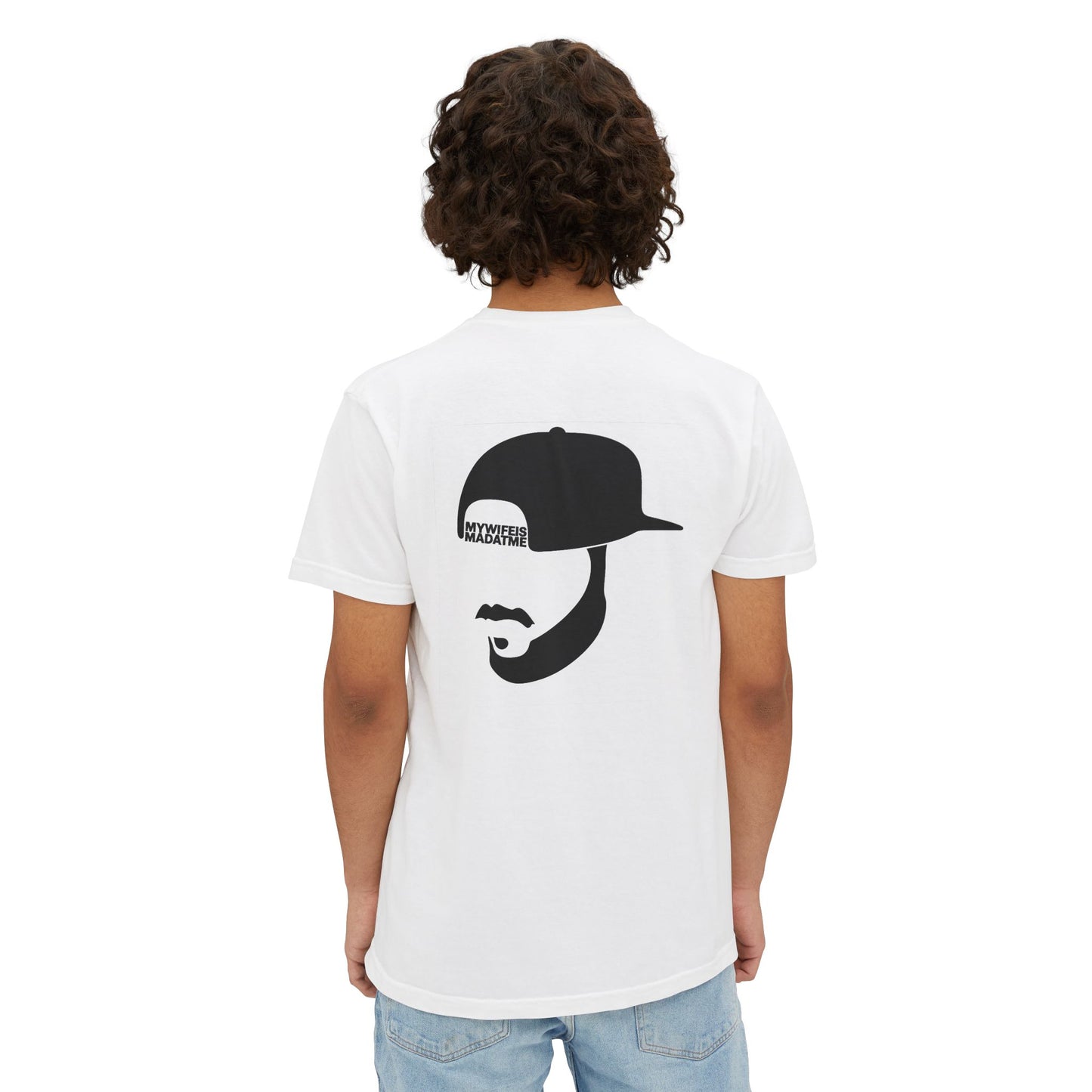"WIFEY HAT LOGO" - POCKET T (FRONT/BACK)