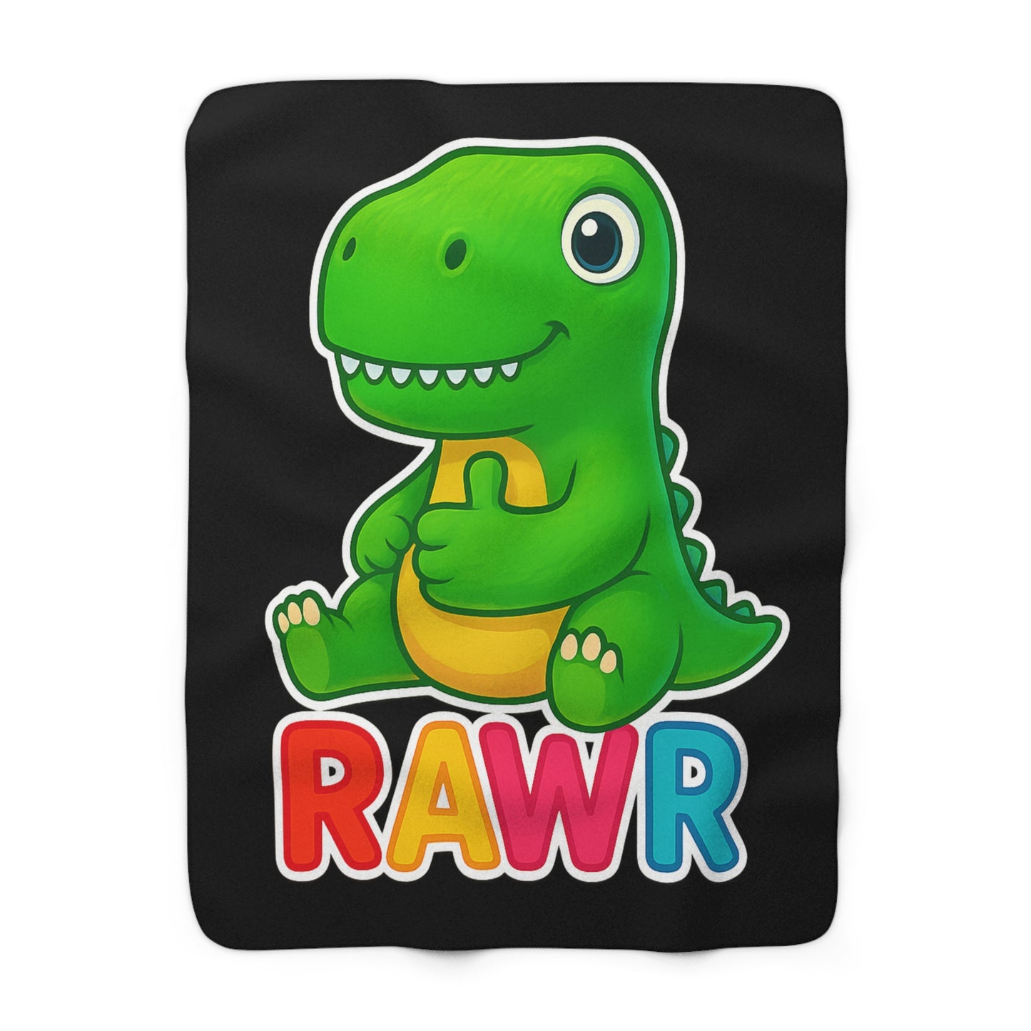 TINY DINY RAWR - BLANKET BLACK