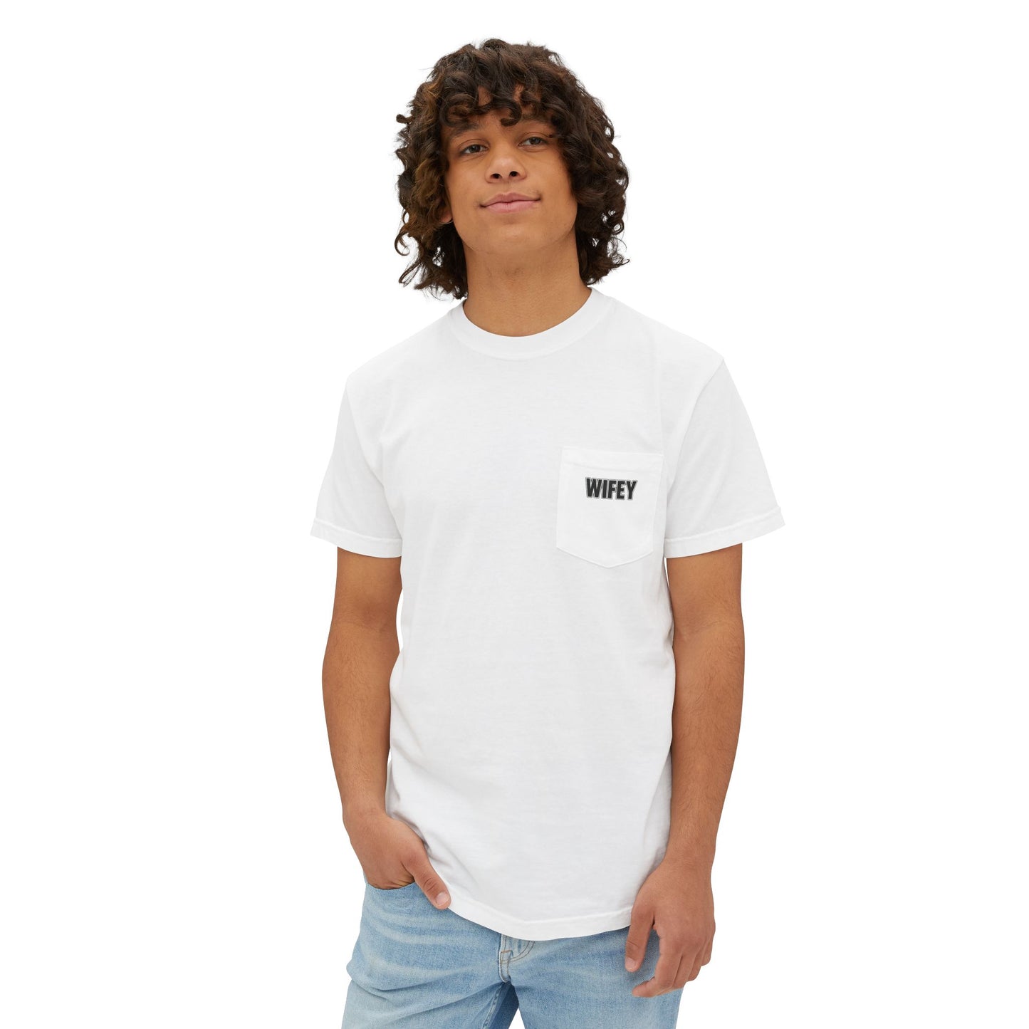 "DOWNED HIM... ALMOST" - POCKET T (FRONT/BACK)