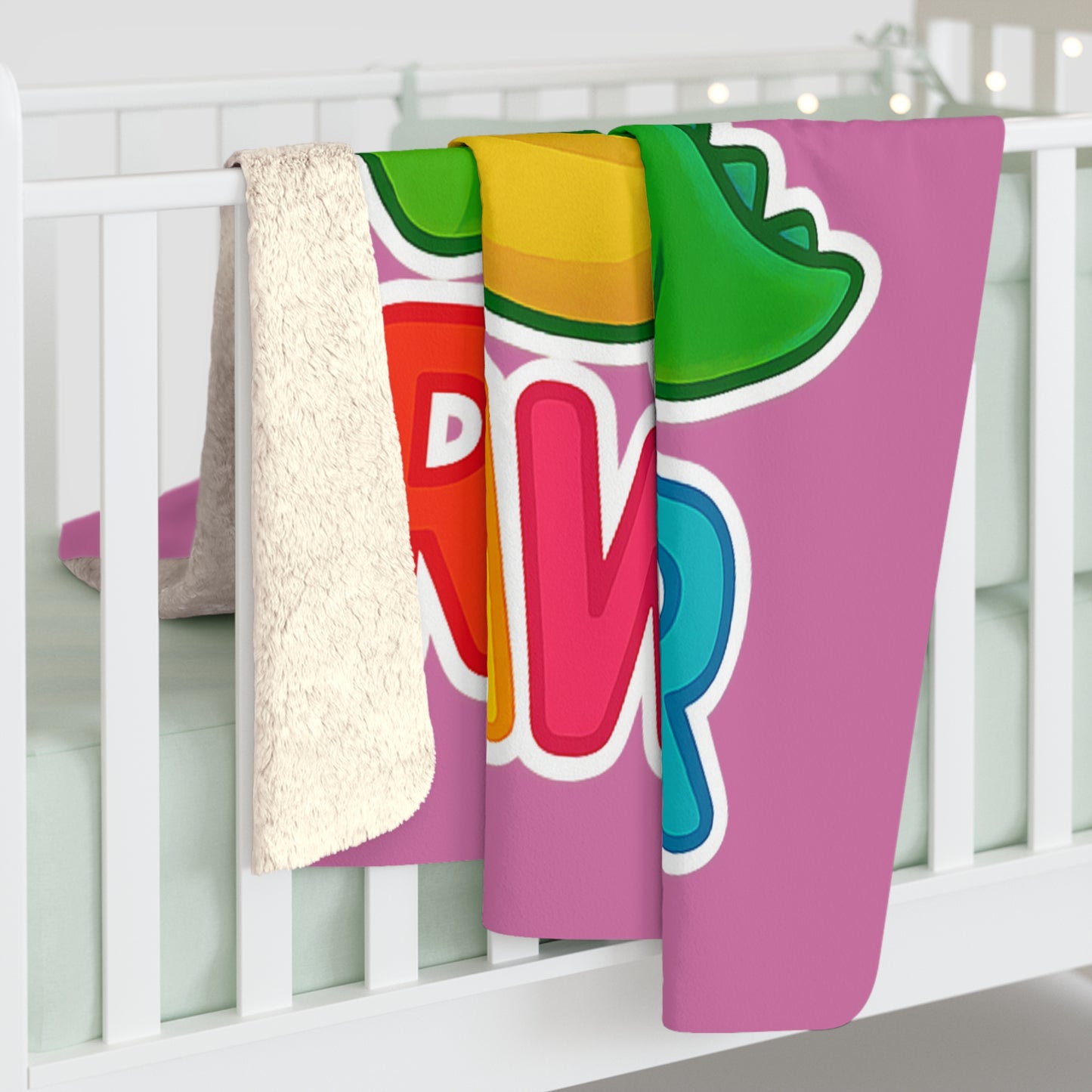 TINY DINY RAWR - BLANKET PINK