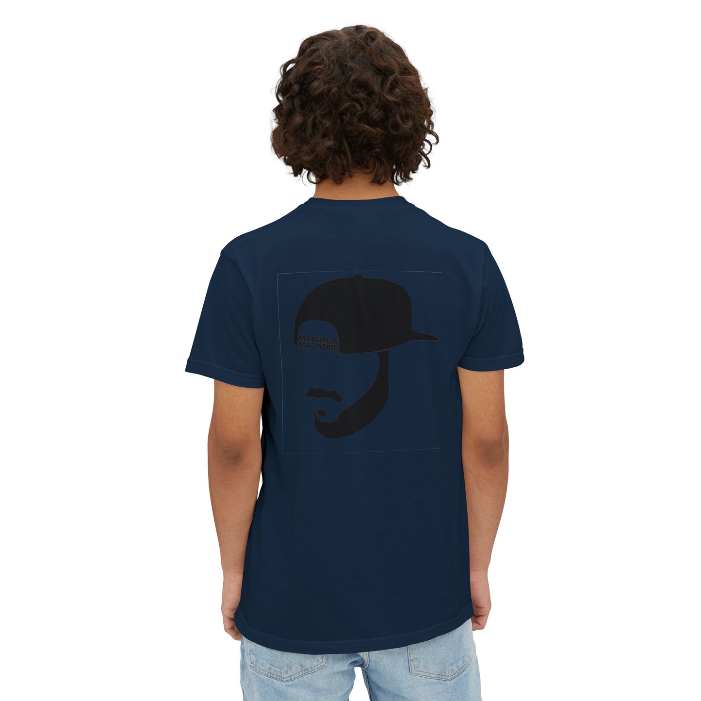 "WIFEY HAT LOGO" - POCKET T (FRONT/BACK)