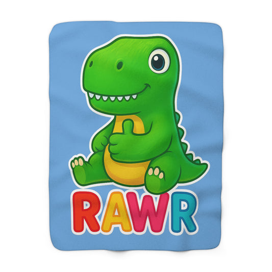 TINY DINY RAWR - BLANKET BLUE