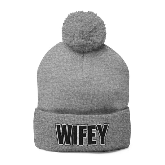 "WIFEY" POM POM BEANIE