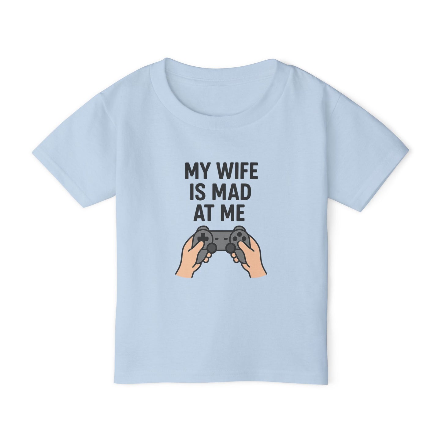 Funny Kids' T-Shirt - 'My Wife is Mad at Me' Toddler Tee, Humorous Gift, Birthday, Playdate, Gaming Shirt, Casual Wear